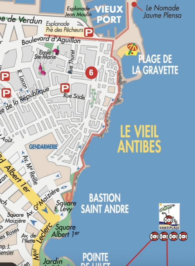 Vue Mer Et Remparts. Entre Vieille Ville Et Plages อองทีบส์ ภายนอก รูปภาพ